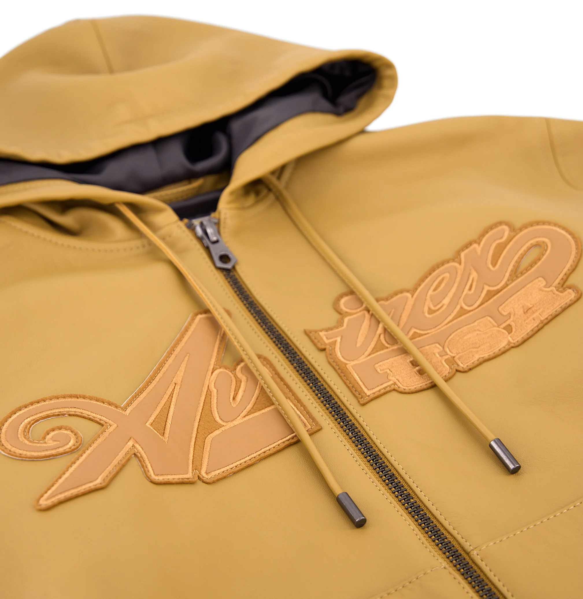 SCRIPT NAPPA LEATHER HOODIE - Image 10