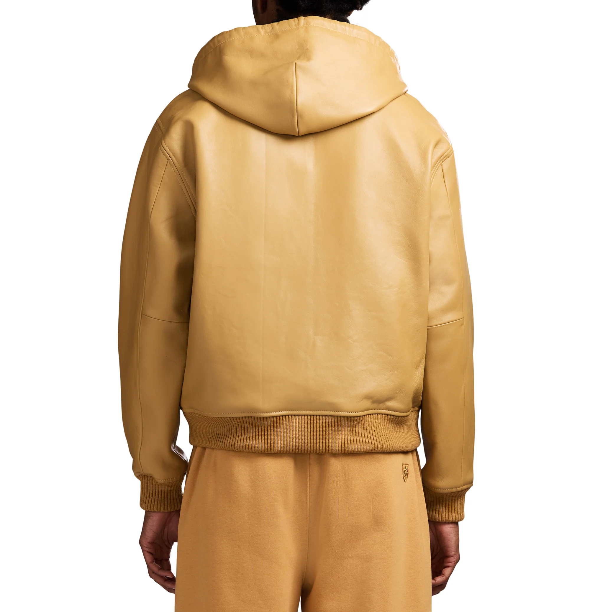 SCRIPT NAPPA LEATHER HOODIE - Image 6