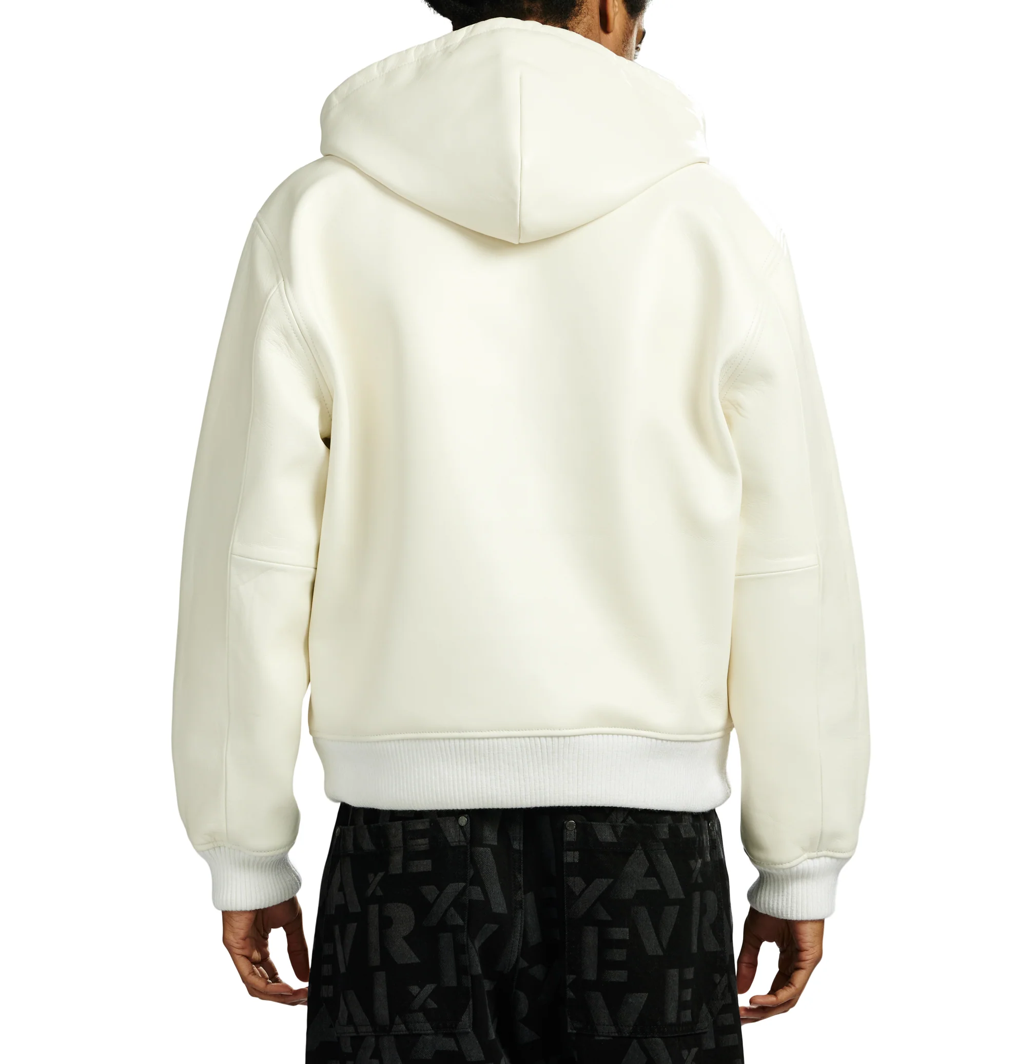 SCRIPT NAPPA LEATHER HOODIE - Image 6