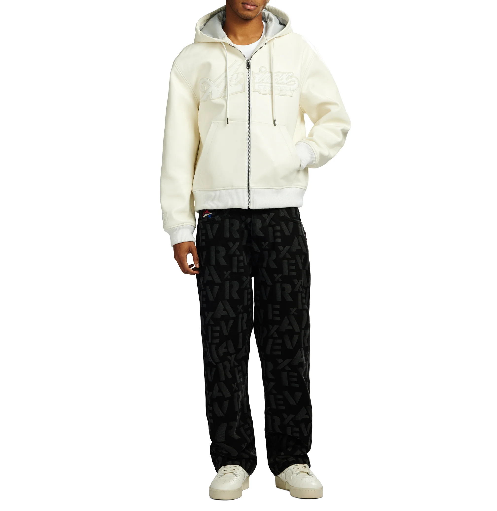 SCRIPT NAPPA LEATHER HOODIE - Image 7